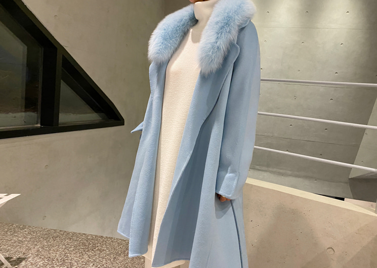 blue sky fur coat