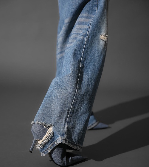 Vintage wide denim pants